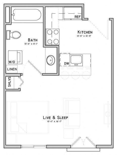 bedroom floor plan | luxury apartments in towson md | the southerly
