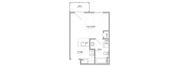 a floor plan of a bedroom apartment