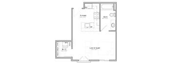 a floor plan of a bedroom apartment