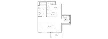 a floor plan of a bedroom apartment