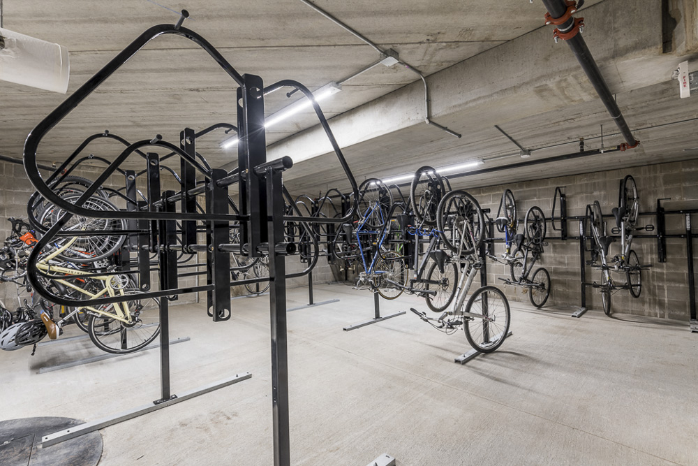 Bicycle storage racks at The Preserve at Normandale Lake