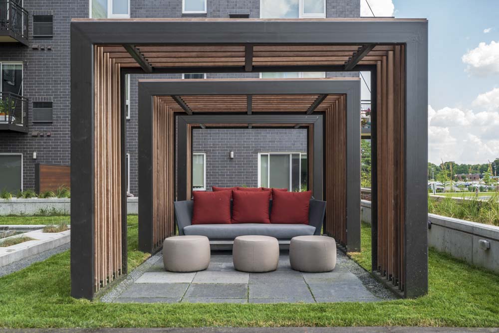 Outdoor entertainment space.