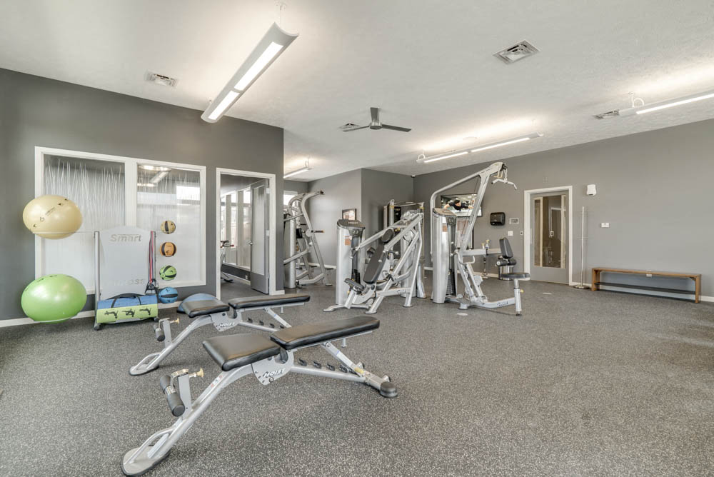 Fitness center at The Villas at Falling Waters in west Omaha NE