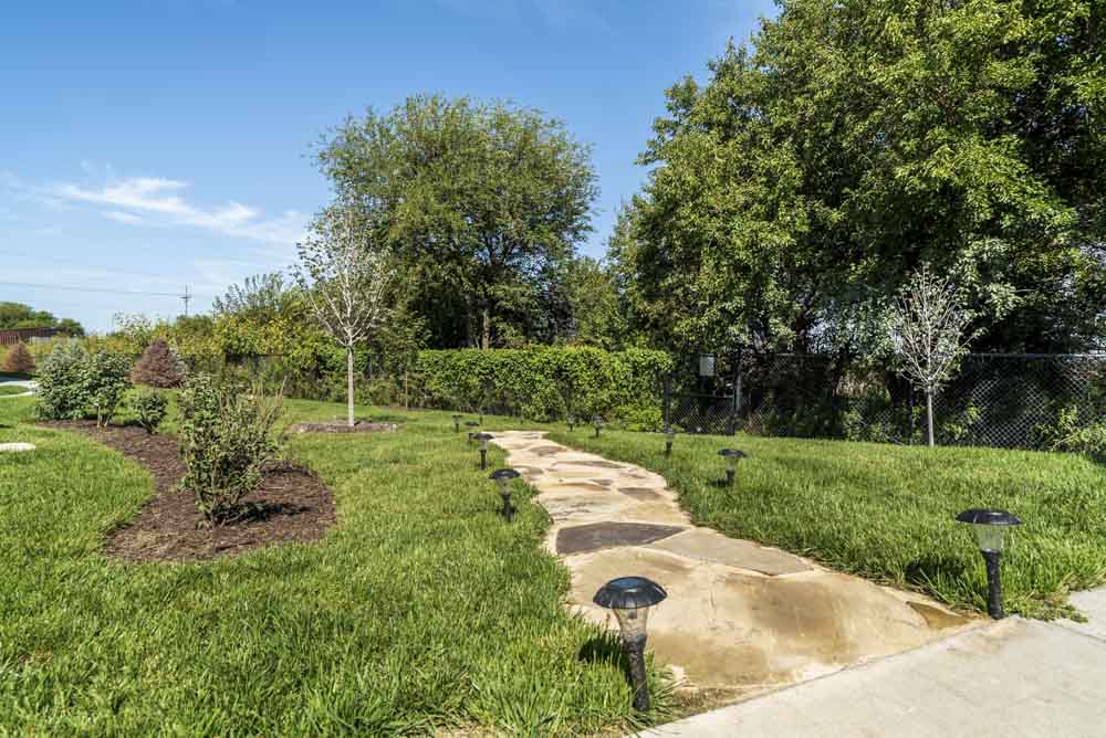 City trails located next to The Villas at Mahoney Park community