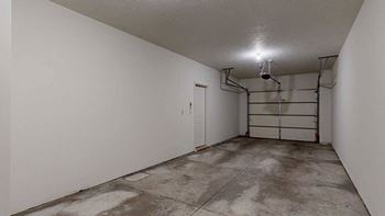 an attached tandem 2-car garage