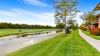 Golf course and water feature views are available to some of our beautiful floor plans at The Villas at Wilderness Ridge luxury apartments in southwest Lincoln NE 68512 - Photo Gallery 80