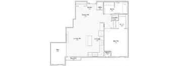 Breckenridge one bedroom with den apartment floor plan
