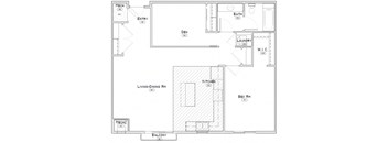 Turner one bedroom with den apartment floor plan
