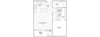 Higgens one bedroom floor plan