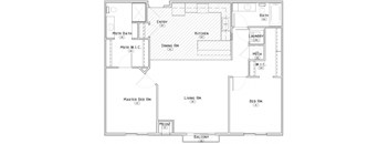 Hamilton two bedroom apartment floor plan
