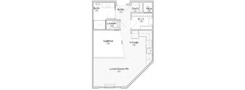 Farnam studio apartment floor plan