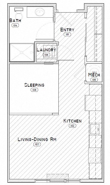 August studio floor plan
