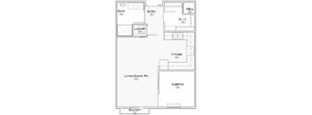 Burlington studio apartment floor plan