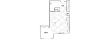Cottonwood studio apartment floor plan