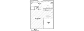 Durham studio apartment floor plan