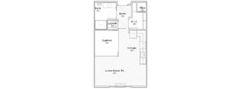Jones studio apartment floor plan