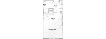 Logan studio apartment floor plan