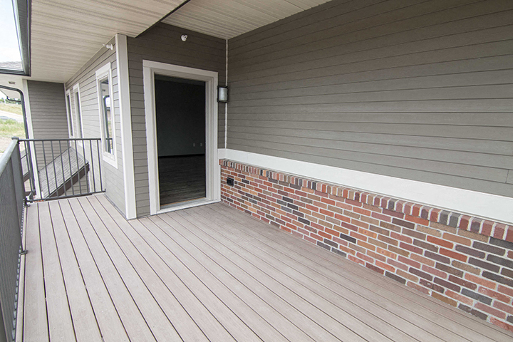 Patios or decks are included at The Villas at Falling Waters in Omaha, NE