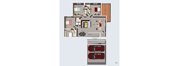Rockbrook 3 bedroom villa floor plan