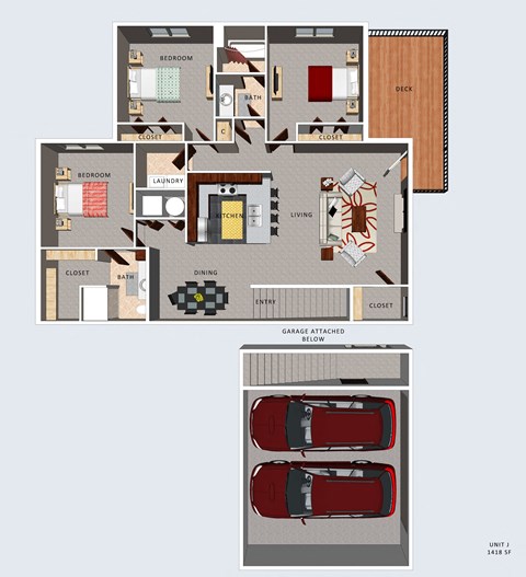 Rockbrook 3 bedroom villa floor plan