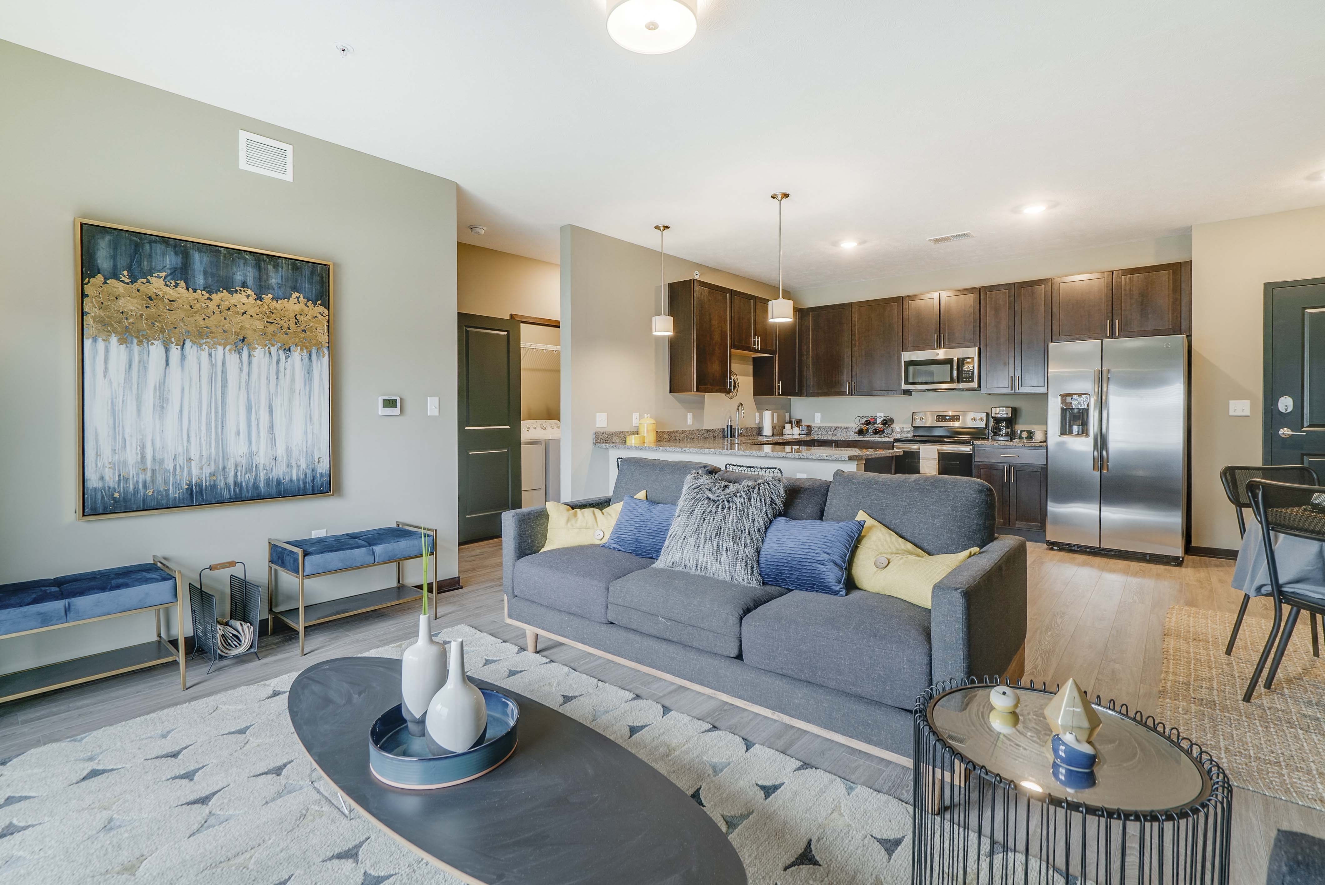 Interiors-Modern spacious two bedroom floor plans with granite countertops