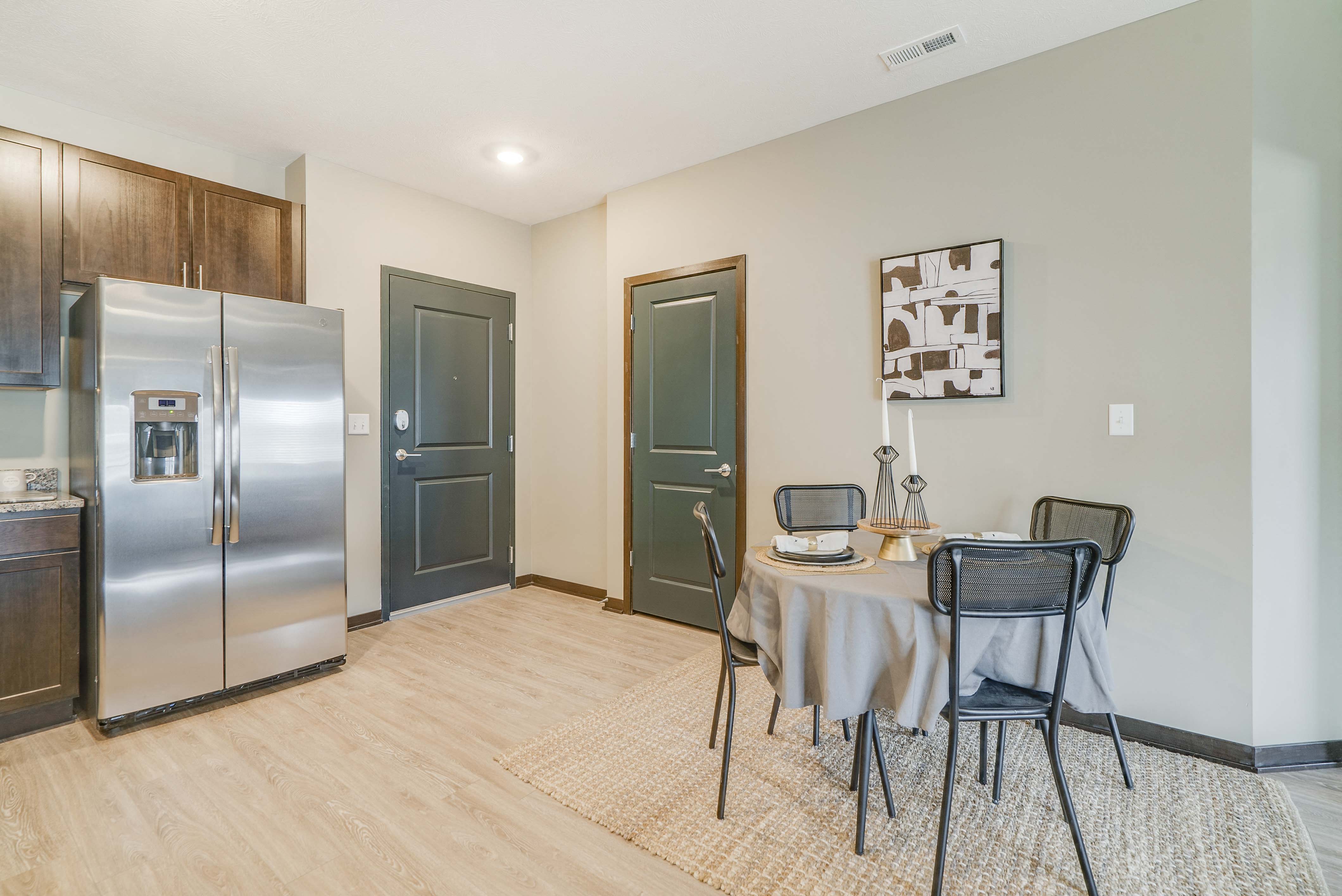 Spacious kitchens with granite countertops at WH Flats new luxury apartments in south Lincoln NE 68516