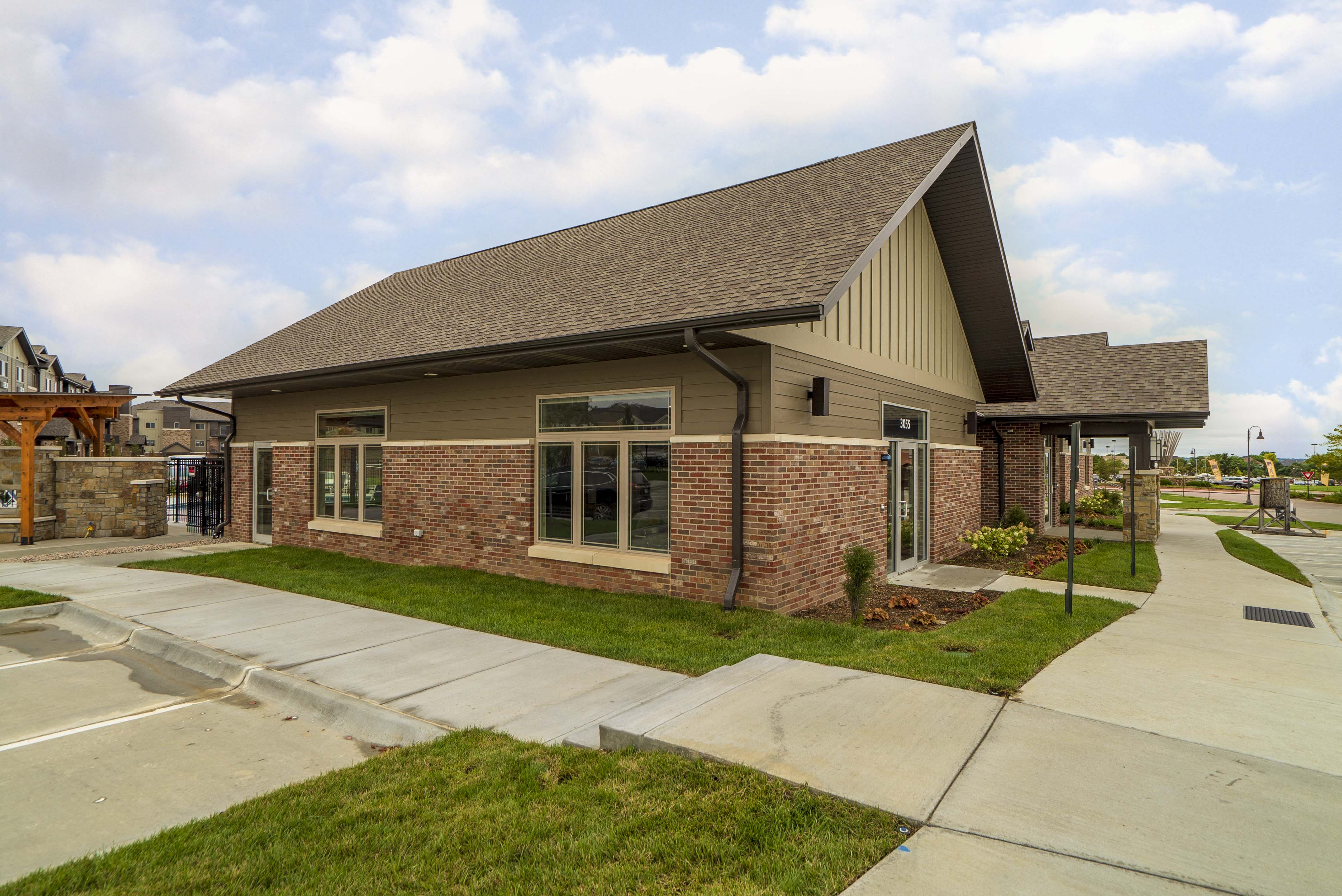 Exterior view of WH Flats new luxury apartments in south Lincoln NE 68516