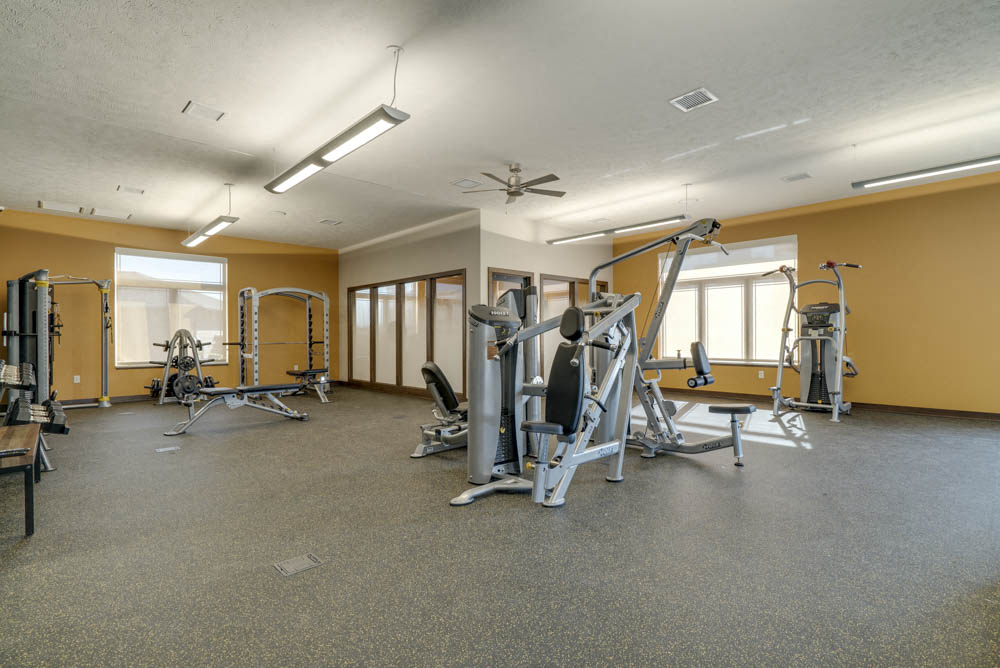 WH Flats luxury apartments' workout gym in south Lincoln NE