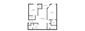 the James River floorplan at williamsburg park apartments