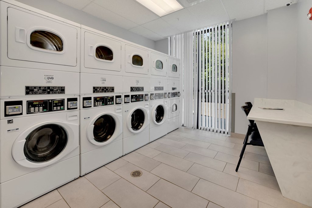 a washer and dryer in a laundry room
