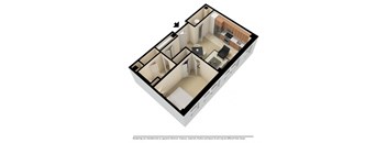 one bedroom 3d floor plan