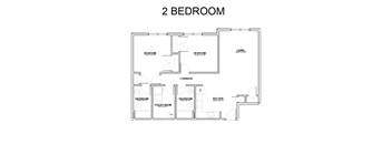 a floor plan of a 2 bedroom apartment