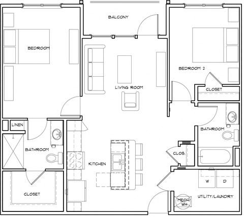 2 Bedroom Type B w/Porch
