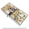 two bedroom townhome 3d floor plan two bedroom townhome 3d floor plan