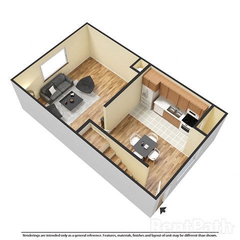 first floor 3d floor plan townhouse