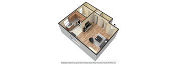 Studio 3D floor plan