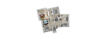a 3d rendering of a floor plan of a house