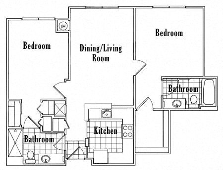 a floor plan of a living room and a dining room