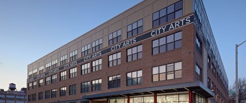 A building with the words "City Arts" on it.