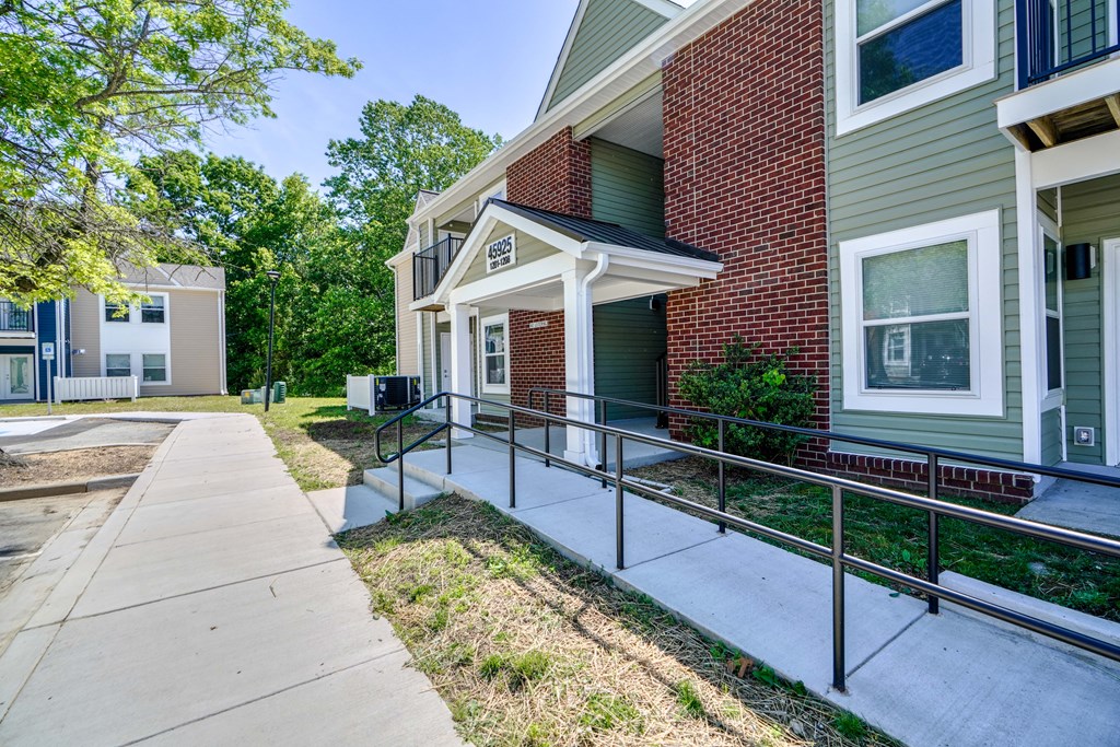 the preserve at ballantyne commons apartments exterior with walkway and stairs
