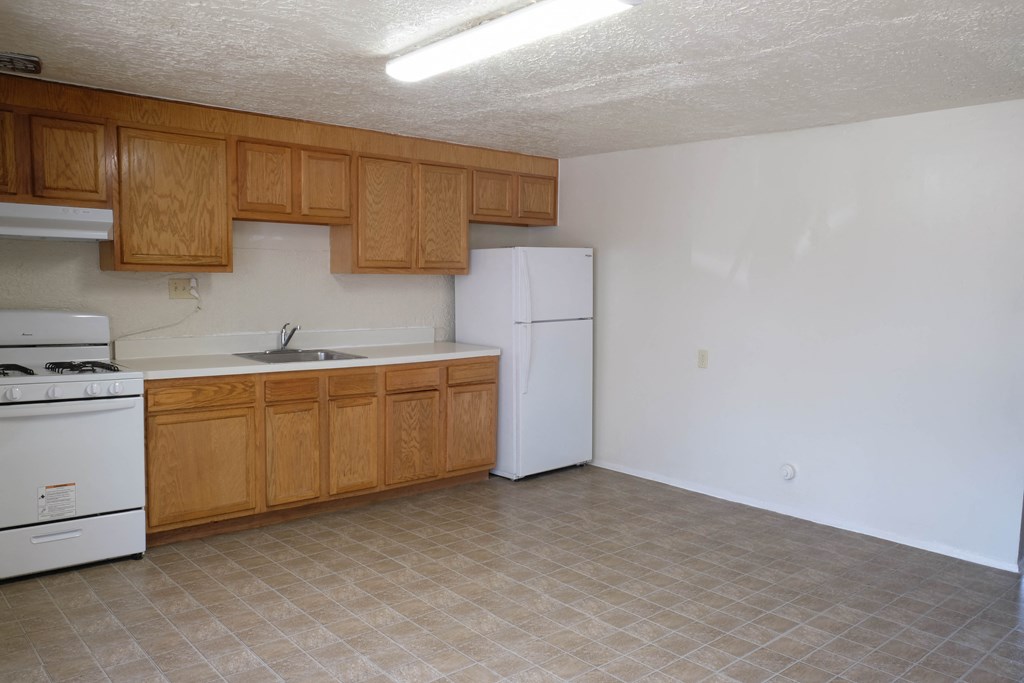 kitchen with spacious cabinets
