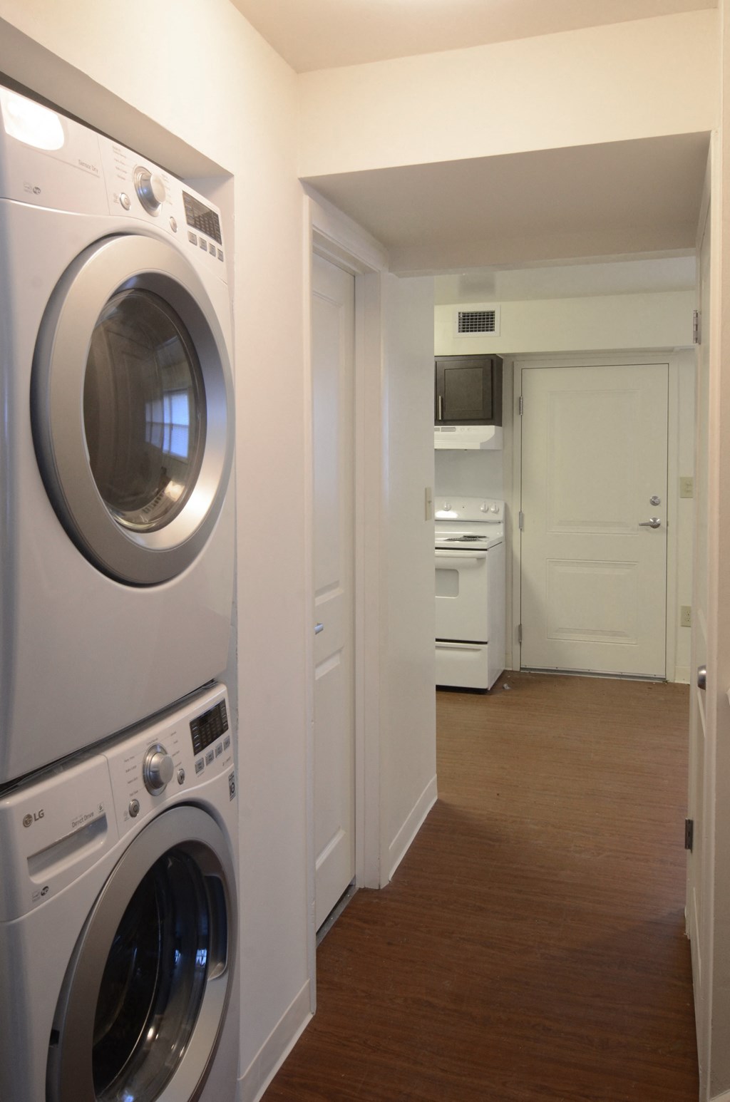 a washer and dryer in a laundry room