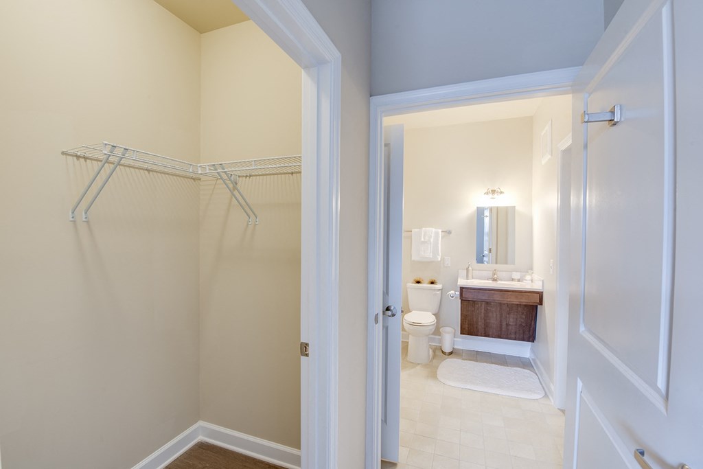 Spacious closet space