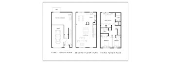 first floor plan of the first and second floor of the house