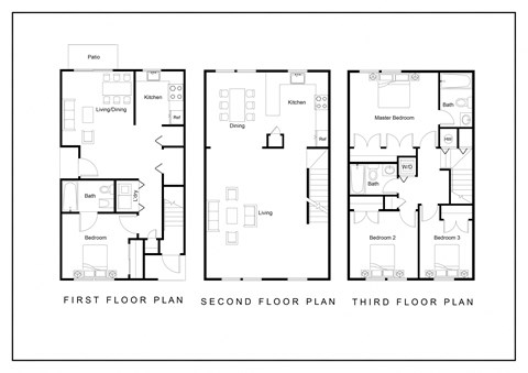 a floor plan of the first floor and second floor of a house