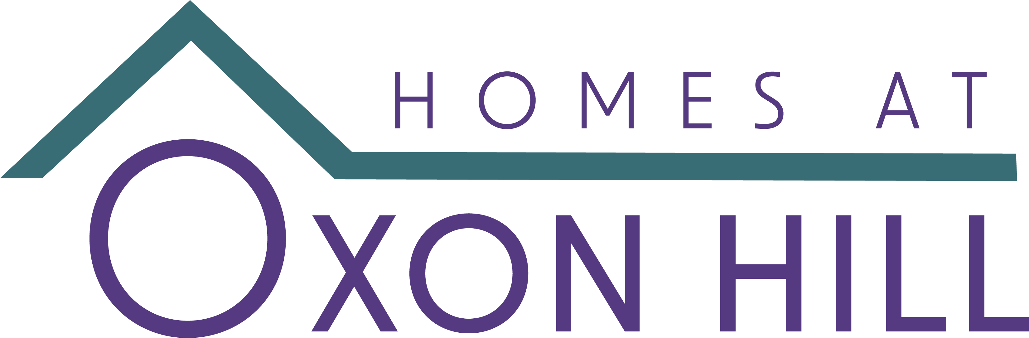 A logo with a house shape and the words "Homes at Oxon Hill" written on it.