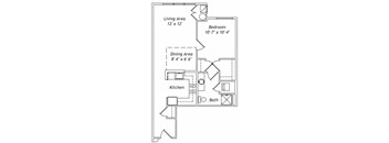 The Hyancinth 1 Bedroom Floorplan