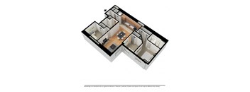 three bedroom 3d floor plan