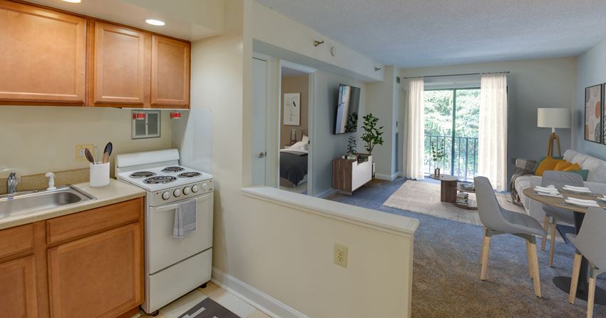 Victory Forest Apartment victory forest staged kitchen,dining, and living room - Photo Gallery