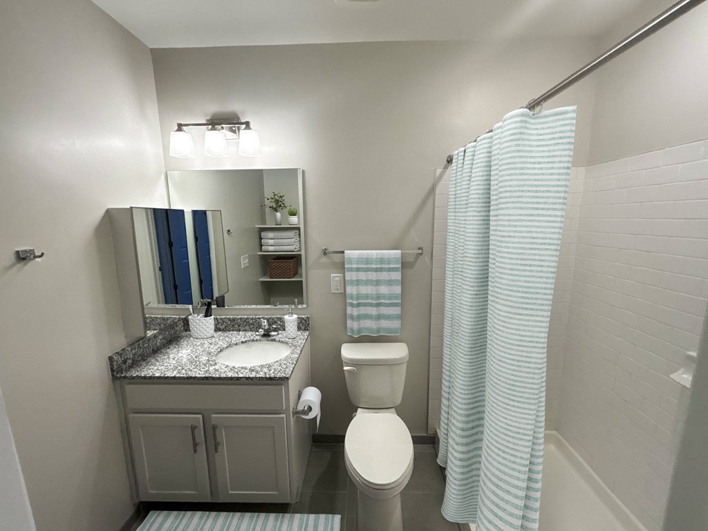 a bathroom with a sink toilet and a shower